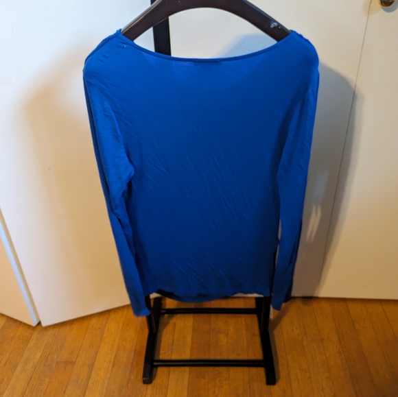 Adrian papel blue long sleep top size large - Picture 5 of 8